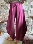 Lagen 7/8 Barrel Pant Aubergine 