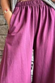 Lagen 7/8 Barrel Pant Aubergine 
