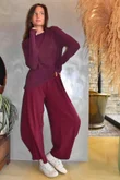 Lagen 7/8 Barrel Pant Aubergine 