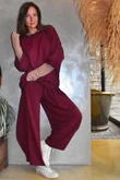 Lagen 7/8 Barrel Pant Aubergine 