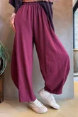 Lagen 7/8 Barrel Pant Aubergine 