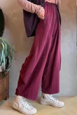 Lagen 7/8 Barrel Pant Aubergine 