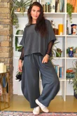 Lagen 7/8 Barrel Pant Charcoal 