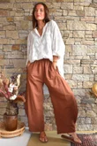 Lagen 7/8 Barrel Pant Chestnut 