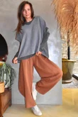 Lagen 7/8 Barrel Pant Chestnut 