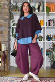Lagen 7/8 Barrel Pant Damson