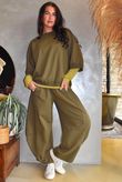 Lagen 7/8 Barrel Pant Deep Olive 