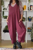 Lagen Barrel Jungaree Aubergine