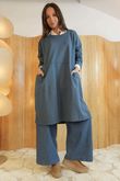 Lagen Classic Cocoon Tunic Denim