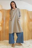 Lagen Classic Cocoon Tunic Stone