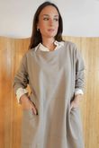 Lagen Classic Cocoon Tunic Stone