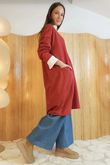 Lagen Classic Cocoon Tunic Rouge