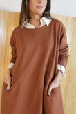 Lagen Classic Cocoon Tunic Rust