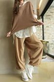Lagen Classic Sweatshirt Barrel Pant Caramel