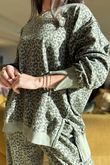 Lagen Leopard Chill Sweatshirt Khaki & Moss