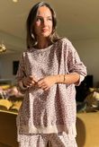 Lagen Leopard Chill Sweatshirt Rose & Plum