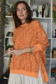 Lagen Leopard Chill Sweatshirt Sunset & Rust