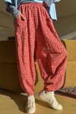 Lagen Leopard Shelby Barrel Pant Coral & Indian Red