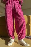 Lagen Leopard Shelby Barrel Pant Hot Pink & Merlot