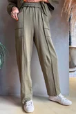 Lagen Panel Tapered Leg Trouser Deep Olive