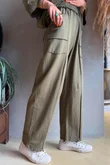 Lagen Panel Tapered Leg Trouser Deep Olive