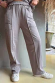 Lagen Panel Tapered Leg Trouser Mocha