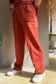 Lagen Panel Tapered Leg Trouser Rust