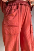 Lagen Panel Tapered Leg Trouser Rust