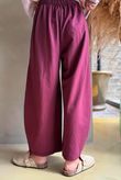 Lagen Relaxed Barrel Pant Aubergine