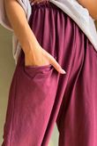 Lagen Relaxed Barrel Pant Aubergine