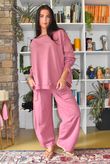 Lagen Relaxed Barrel Pant Indian Pink