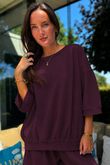 Lagen Relaxed Sweatshirt Aubergine