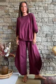 Lagen Relaxed Sweatshirt Aubergine 
