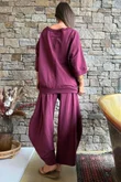 Lagen Relaxed Sweatshirt Aubergine 