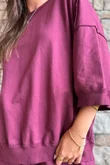 Lagen Relaxed Sweatshirt Aubergine 