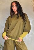 Lagen Relaxed Sweatshirt Deep Olive 