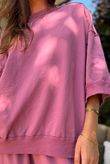 Lagen Relaxed Sweatshirt Indian Pink