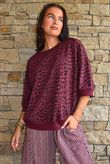 Lagen Wild Thing Relaxed Sweatshirt Aubergine