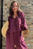 Larc Poet Blouse Aubergine due 1 week 
