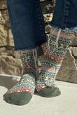 Cashmere Blend Fair Isle 5 Piece Sock Pack /10 