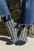 Cashmere Blend Houndstooth 5 Piece Sock Pack /7 