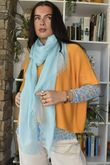 Classic Portobello Scarf Aqua *