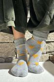Laundry B Cosy & Wool Luxury Socks Heart Ochre Grey