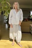 Laundry B Dottie Embroidered Shirt Vintage Cream