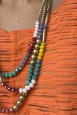 Laundry B Free Spirit Fiesta Bead Necklace and Earring Set Gold 