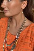 Laundry B Free Spirit Fiesta Bead Necklace and Earring Set Gold 