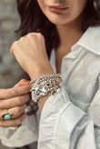 Laundry B Free Spirit Stretch Stacker Bracelet Hearts Gold /12 