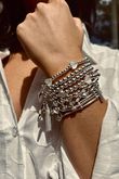 Laundry B Free Spirit Stretch Stacker Bracelet Hearts Silver /12 