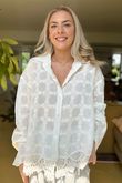 Laundry B Lulu Embroidered Shirt White /13 =
