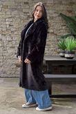Laundry B Mara Luxury Faux Fur Long Coat Black /3 